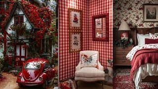 VINTAGE RED COTTAGE DECOR STYLE: Guide to Creating Warm & Inviting Atmosphere Home Interior Design