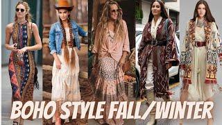 Boho Style Fall & Winter Outfit Ideas. How to Wear Bohemian Style for Cold Days?