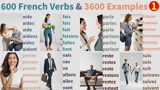 600 French Verbs conjugations & daily Sentence Examples & pictures, conjugaisons des verbes français