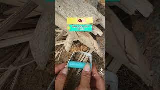 Skill | Make a fire with a battery | Lendi TV #shorts #survivalshelter #campingequipment #outdoors