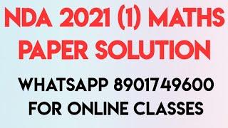 NDA 2021 (1) MATHS PAPER SOLUTION | RAVI JANGRA SIR