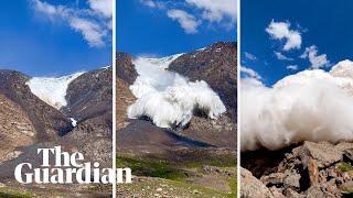 British tourist captures avalanche sweeping over group in Kyrgyzstan