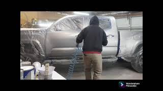 Part 2 2016 Toyota Tacoma Body work and painting the doors and cab