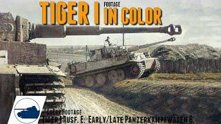 WW2 color footage Tiger I Ausf. E.  Panzerkampfwagen 6.