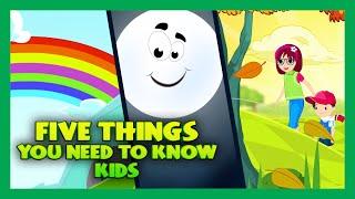 Five Things You Need To Know | Learning Videos For Kids | Science Education | Animation