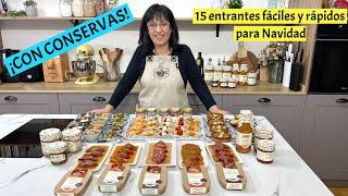 Mesa de 15 ENTRANTES de Navidad CON CONSERVAS