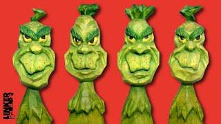 Getting Grinchy! -Carve Yourself a Grinch  With Just a Knife -Full Tutorial (1x1 series)