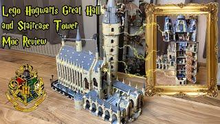 Lego Hogwarts Great Hall & Staircase Tower Moc with Full Interior & Playfeatures! BLH Part X!