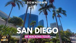 [4K] WALKING Tour [FULL VERSION] Downtown SAN DIEGO, California, ️ virtual tour travel guide ‍️