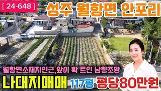 ( 24-648 ) 성주 월항면 안포리 나대지 매매 / 성주 전원주택지 매매 / 성주땅 매매 ( 117평 ) - [ 성주부동산 ]