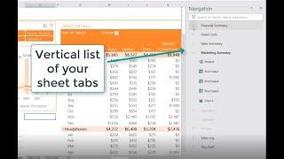 Vertical tabs in Excel