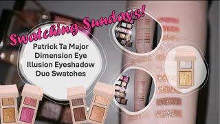 Patrick Ta Major Dimension Eye Illusion Eyeshadow Duo Swatches | Swatching Sundays