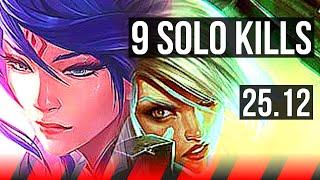FIORA vs RIVEN (TOP) | 9 solo kills, 45k DMG, Legendary, 14/4/6 | KR Master | 25.12