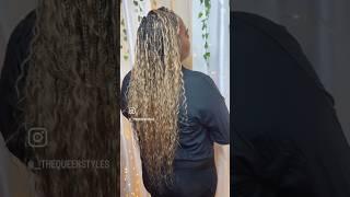 Goddess Knotless Braids with human hair #goddessknotlessbraids #knotlessbraids #locs