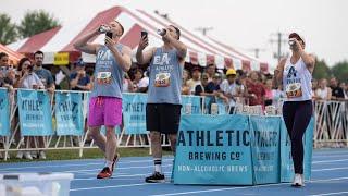 Celebrities Attempt NA Beer Mile at 2023 Beer Mile World Classic | Athletic Brewing