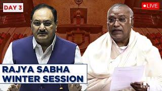 Rajya Sabha LIVE: Parliament Winter Session 2024 | BJP | Congress | JP Nadda | Kharge | Dhankhar