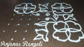 Daily Special 8*8 Dots Rangoli | Easy Rangoli for Beginners| muggulu Anjanas