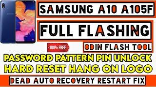 Samsung A10 A105F Flash Factory Reset Samsung A10 Hard Reset Password Pattern Unlock Odin Flash Tool