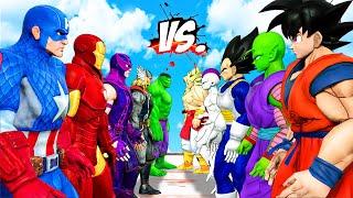 TEAM AVENGERS VS TEAM DRAGON BALL - GOKU, VEGETA, SPIDER-MAN, HULK - EPIC SUPERHEROES WAR