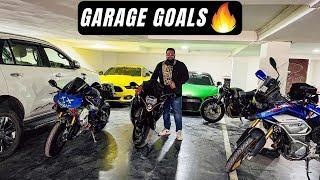 ASHWIN SINGH TAKIAR GARAGE TOUR pt-1  || ENDEAVOUR, MUSTANG, R8, HAYABUSA, R1, BMWGS, GT650