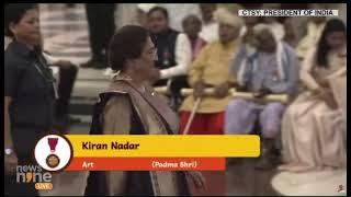 Kiran Nadar receives the Padma Shri