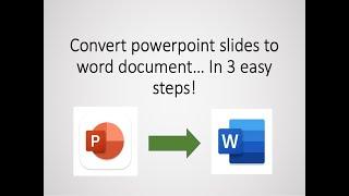 How to convert powerpoint slides to word doc in 3 easy steps! (2021 ed)