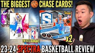 THE RAREST CARDS IN BASKETBALL ($1,500 PER BOX)!  2023-24 Panini Spectra  FOTL Hobby Review x2