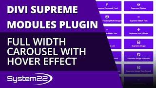 Divi Supreme Modules Full Width Carousel With Hover Effect 