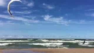 Kiteboarding at Indiana Dunes National Lakeshore