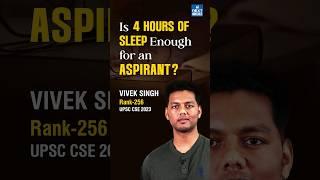 UPSC Topper Strategy : Truth About Sleep and Productivity! #upsc #topperstalk #ias