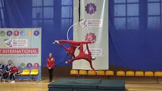 Golub Yaroslava/ Krasilnikova Vera, Aerial hoop,  Duet Juniors 14-17