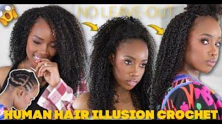 GIRL! Let's Get Into These 4A Human Hair NO LEAVE-OUT Illusion Crochet Braids | MARY K. BELLA