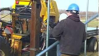 Installing Fence Posts at an Airport