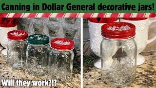 Experiment: Canning in Dollar General decorative jars | WILL IT WORK?!? #canning #homestead