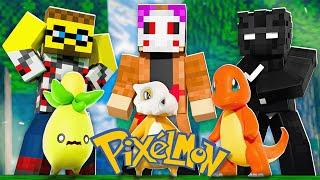 Four Trainers Begin their Pokemon Adventure in Minecraft! | Minecraft Pixelmon [Episode 1]