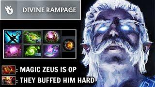 DIVINE RAMPAGE Crazy Magic Damage 7.37c Zeus is OP! OC + Ethereal + Refresher Imba Build Dota 2