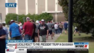 Locals react to former President Trump in Savannah