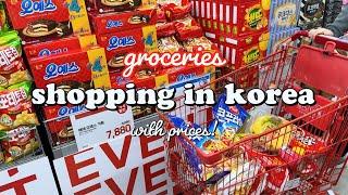 shopping in korea vlog  grocery food haul with prices  cheap or expensive? 