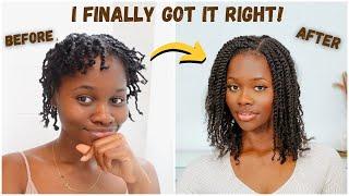  The twists are twisting now! Mini twist on natural hair with added extensions from QVR Hair