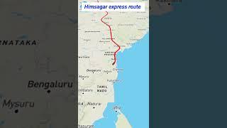 himsagar express route|one of the longest route trains in india|Jammu to Kanyakumari #railway #india