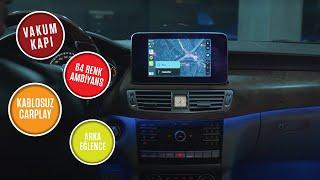 Mercedes CLS 350 Vakum Kapı Ambiyans Dönüşüm Kablosuz Carplay İnterface Arka Eğlence Paketi Tanıtımı