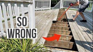 Remodeling This Old Deck! | HUGE Transformation