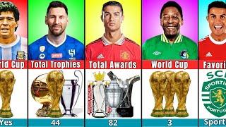 Comparison: Ronaldo vs Messi vs Pele vs Maradona | Who is The GOAT?