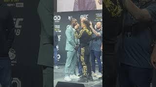 Henry Cejudo Kicks Pillows during Aljamain Sterling Face Off UFC 288