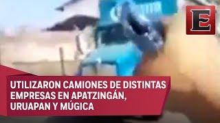 Revelan imágenes de los bloqueos de Los Viagra en Michoacán