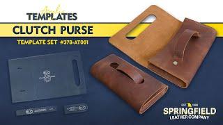 Leather Clutch Purse Template Video Instructions | 378-AT001