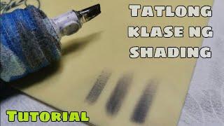 Tatlong klase ng tattoo shading / 3 types of shading paano mag shading tutorial for tattoo beginners