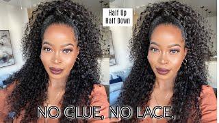 Scalp‼️ How to HIDE THE BAND on a HEADBAND WIG| Natural Hair Wig | NO GLUE NO LACE  ft Hurela Hair