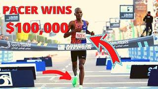 UNBELIEVABLE! MARATHON PACER ENDS UP WINNING THE RACE