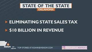 Oklahoma Governor Kevin Stitt announces his pledge to eliminate sales tax on groceries.